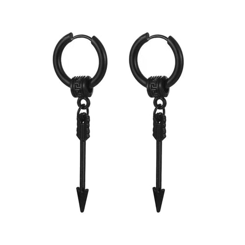 Black Stainless Steel Stud Earrings