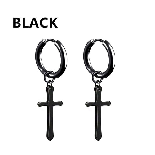 Black Stainless Steel Stud Earrings