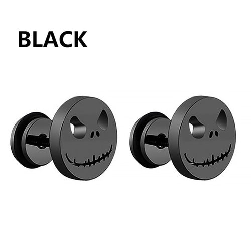 Black Stainless Steel Stud Earrings