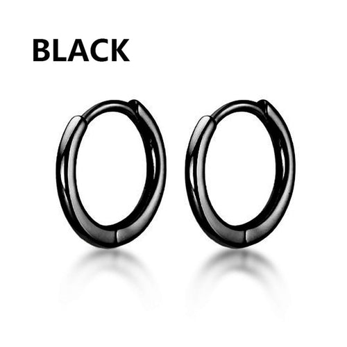 Black Stainless Steel Stud Earrings