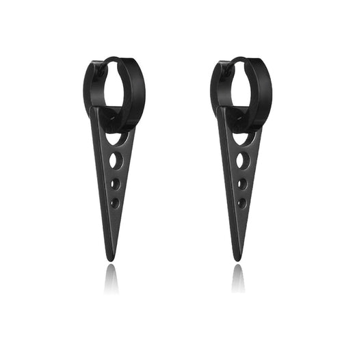 Black Stainless Steel Stud Earrings