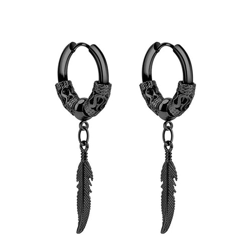 Black Stainless Steel Stud Earrings
