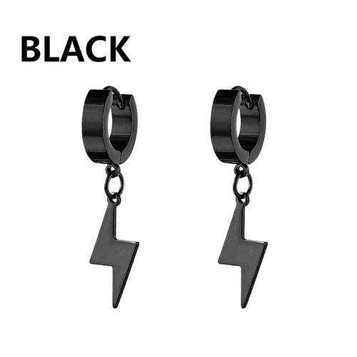 Black Stainless Steel Stud Earrings