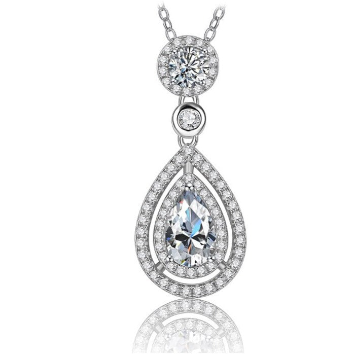 Diamond Sterling Silver Necklace