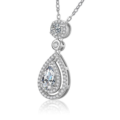 Diamond Sterling Silver Necklace