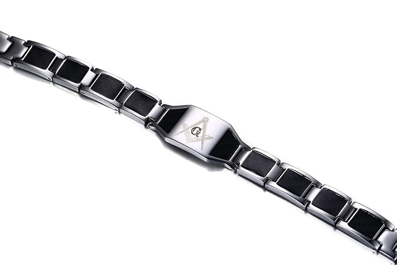 Titanium Steel Freemasonry Masonic Magnet Bracelet