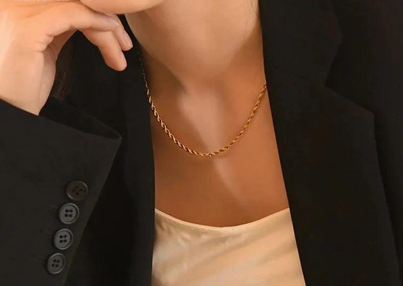 18K Gold Chain over Authentic 925 Sterling Silver