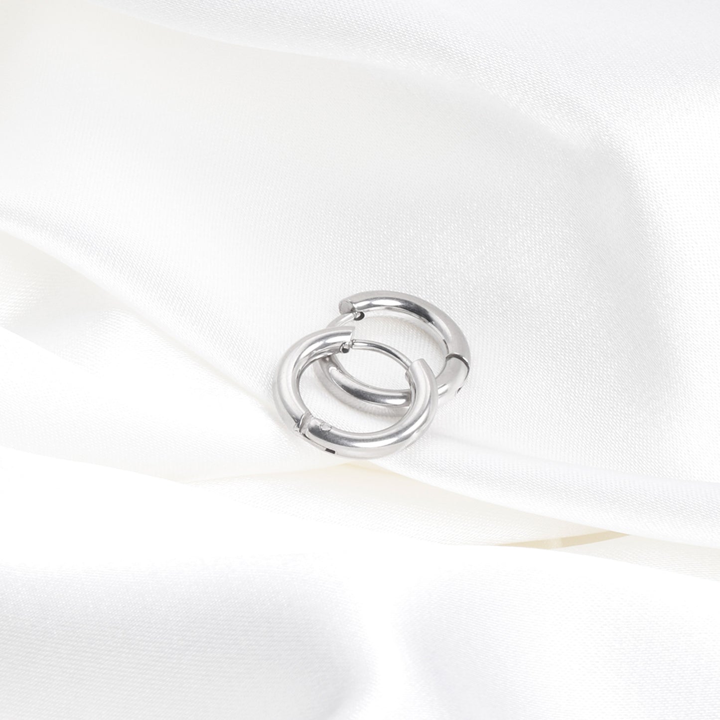 Stainless Steel Round Hoop Earrings