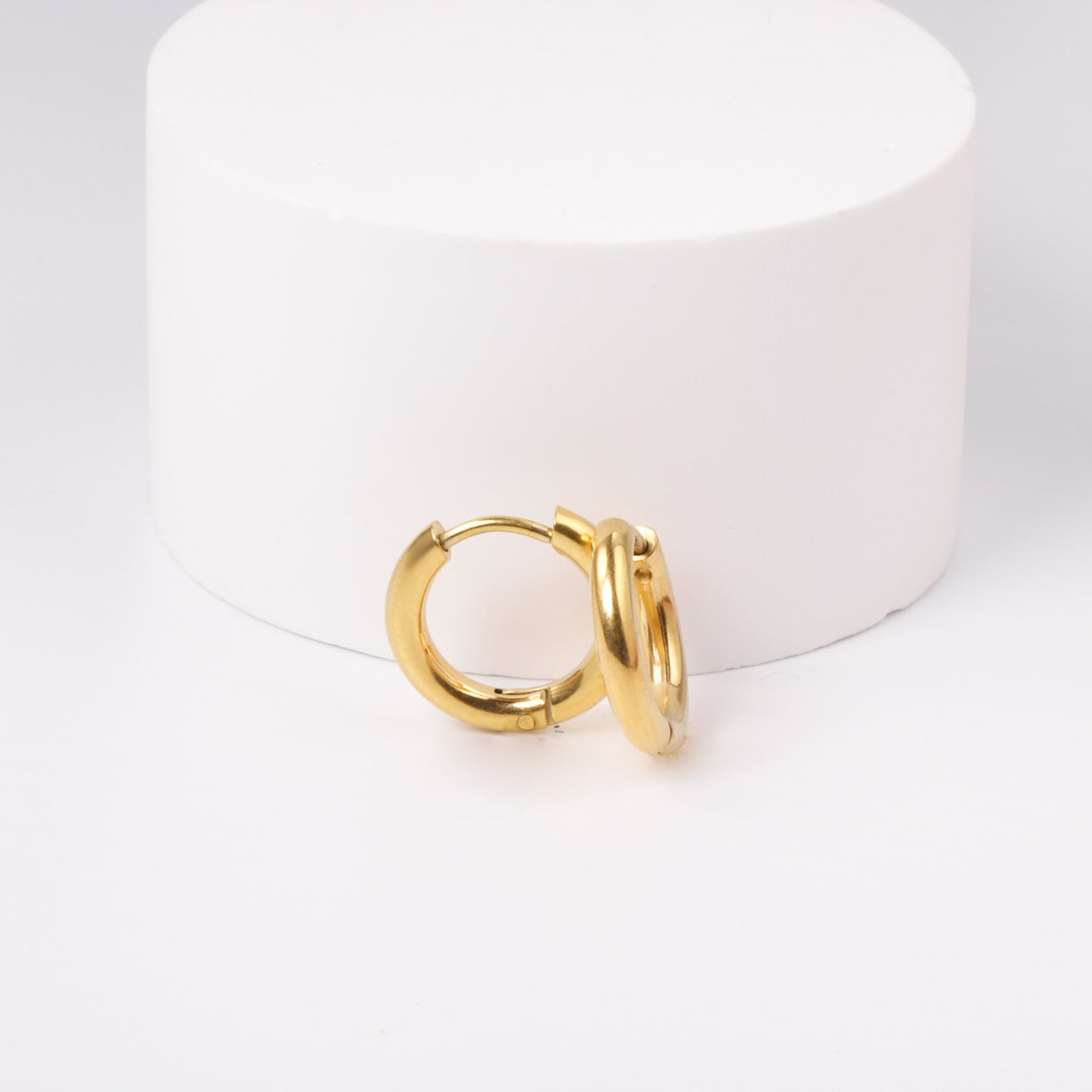 Stainless Steel Round Hoop Earrings