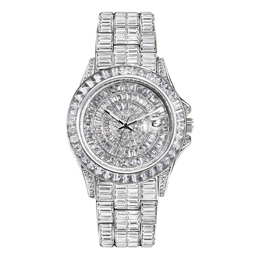 Baguette Full Ice Diamond Watch