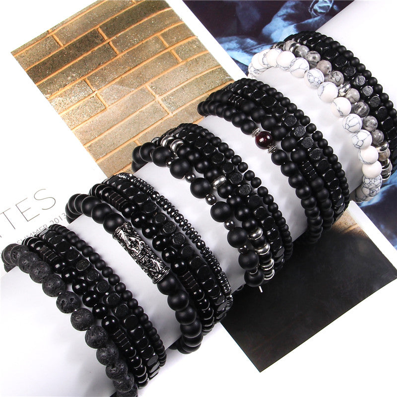 Onyx Stone Beads Men Bracelet