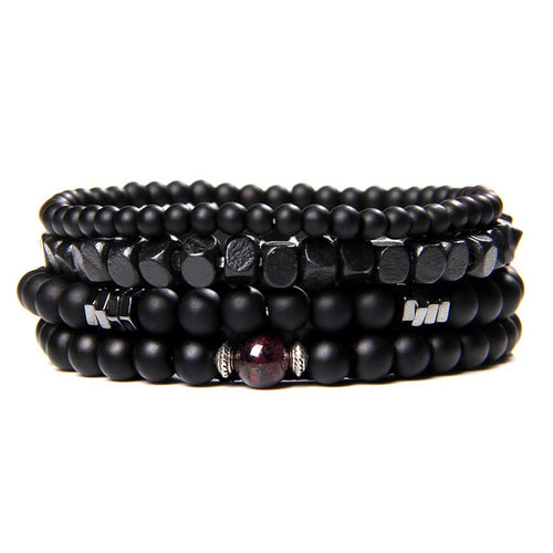 Onyx Stone Beads Men Bracelet