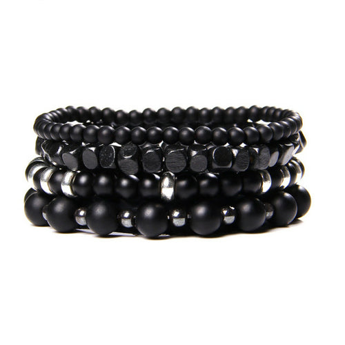 Onyx Stone Beads Men Bracelet