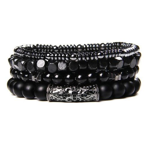 Onyx Stone Beads Men Bracelet