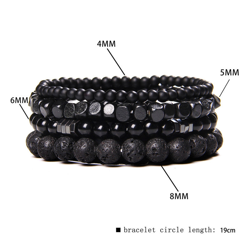 Onyx Stone Beads Men Bracelet