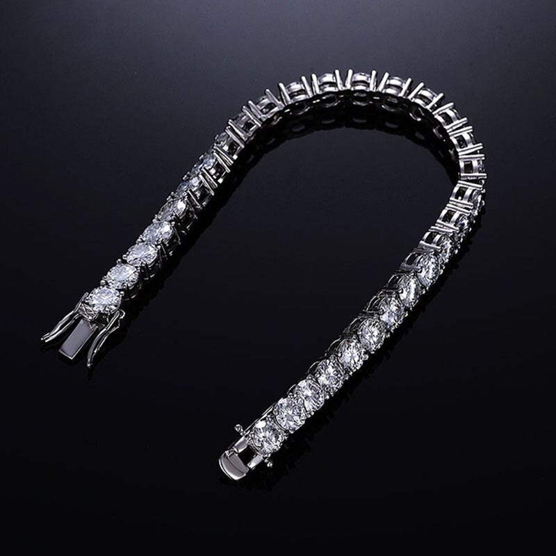 Sterling Silver Bracelet Diamonds | 925 Sterling Silver Jewelry