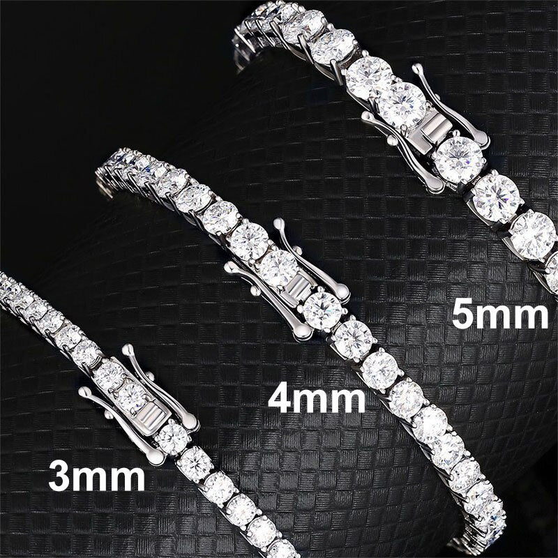 Sterling Silver Bracelet Diamonds | 925 Sterling Silver Jewelry