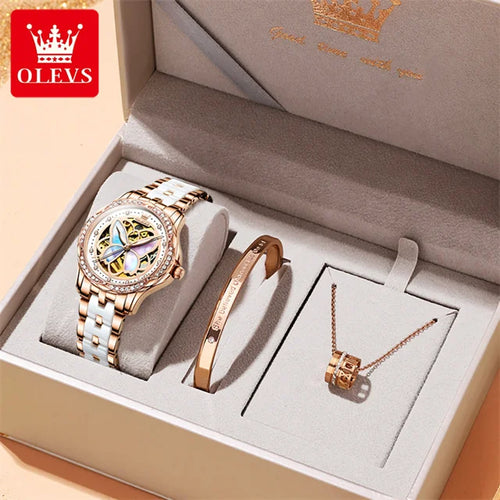 OLEVS Colorful Fritillary Mechanical Watch