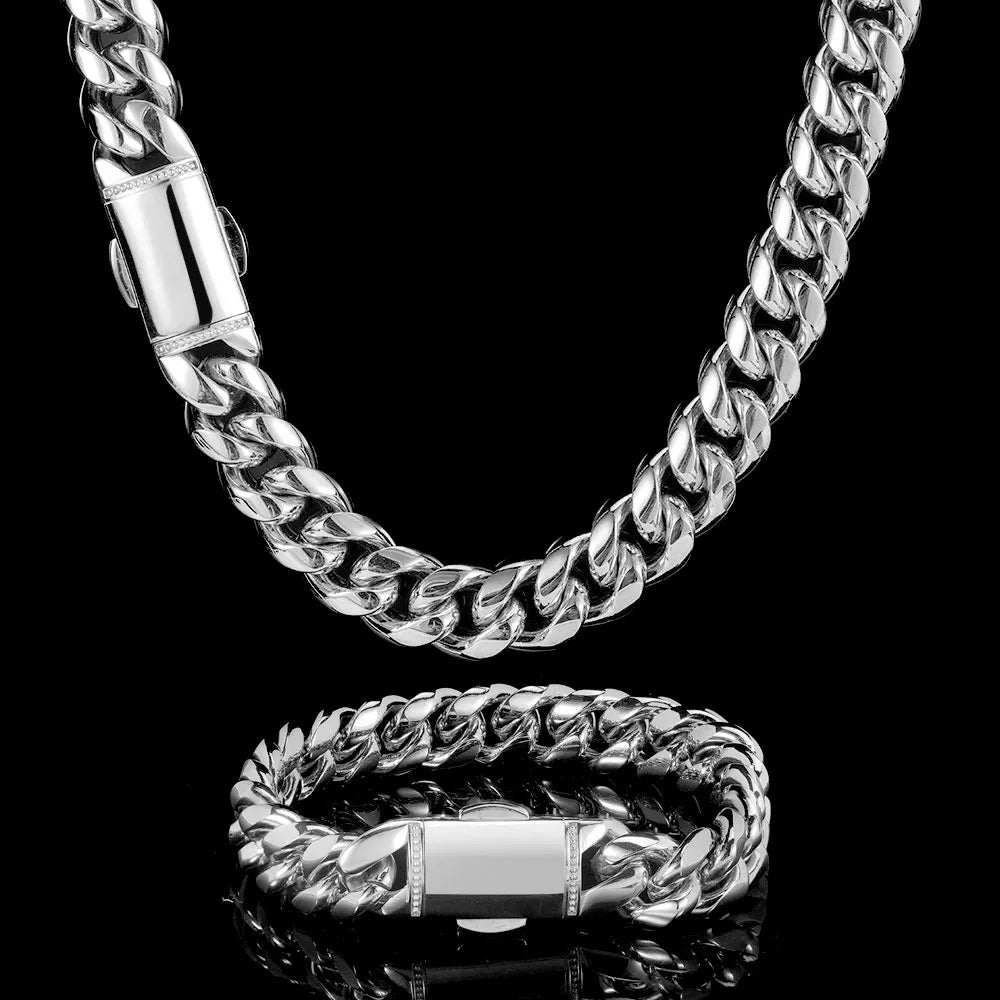 Stainless Steel Cuban Link Necklace/Bracelet