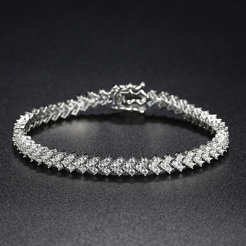 Moissanite Tennis Bracelet 925 Sterling Silver Full Diamond