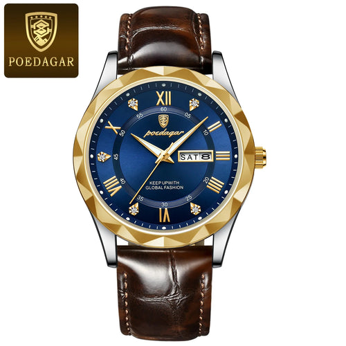 POEDAGAR Luxury Business Man Wristwatch