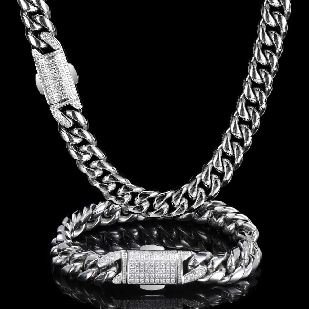 Stainless Steel Miami Cuban Necklace/Bracelet