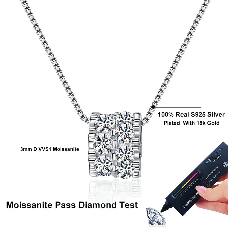 Full Moissanite Diamond Necklace