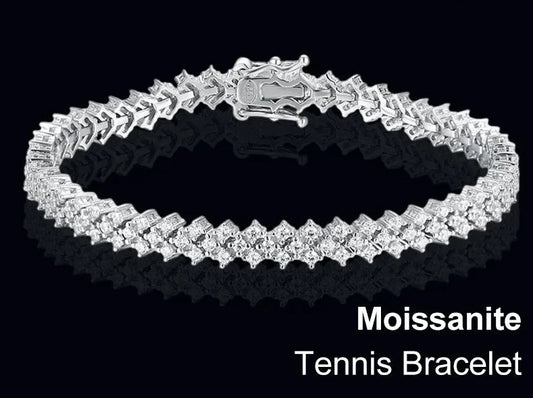 Moissanite Tennis Bracelet 925 Sterling Silver Full Diamond