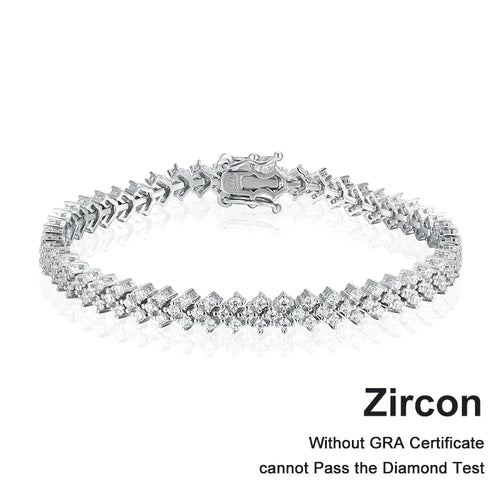 Moissanite Tennis Bracelet 925 Sterling Silver Full Diamond