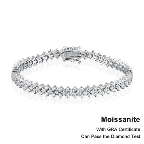 Moissanite Tennis Bracelet 925 Sterling Silver Full Diamond