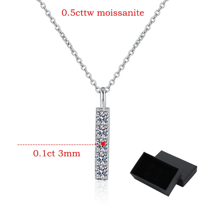 Full Sparkling Moissanite Necklace