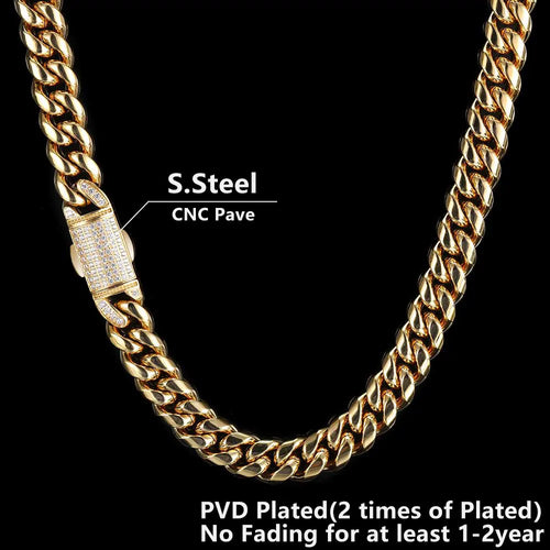 Stainless Steel Miami Cuban Necklace/Bracelet