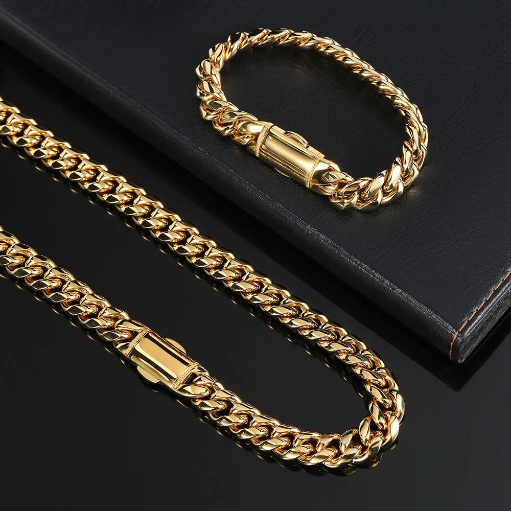 Stainless Steel Cuban Link Necklace/Bracelet