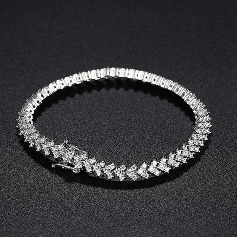 Moissanite Tennis Bracelet 925 Sterling Silver Full Diamond