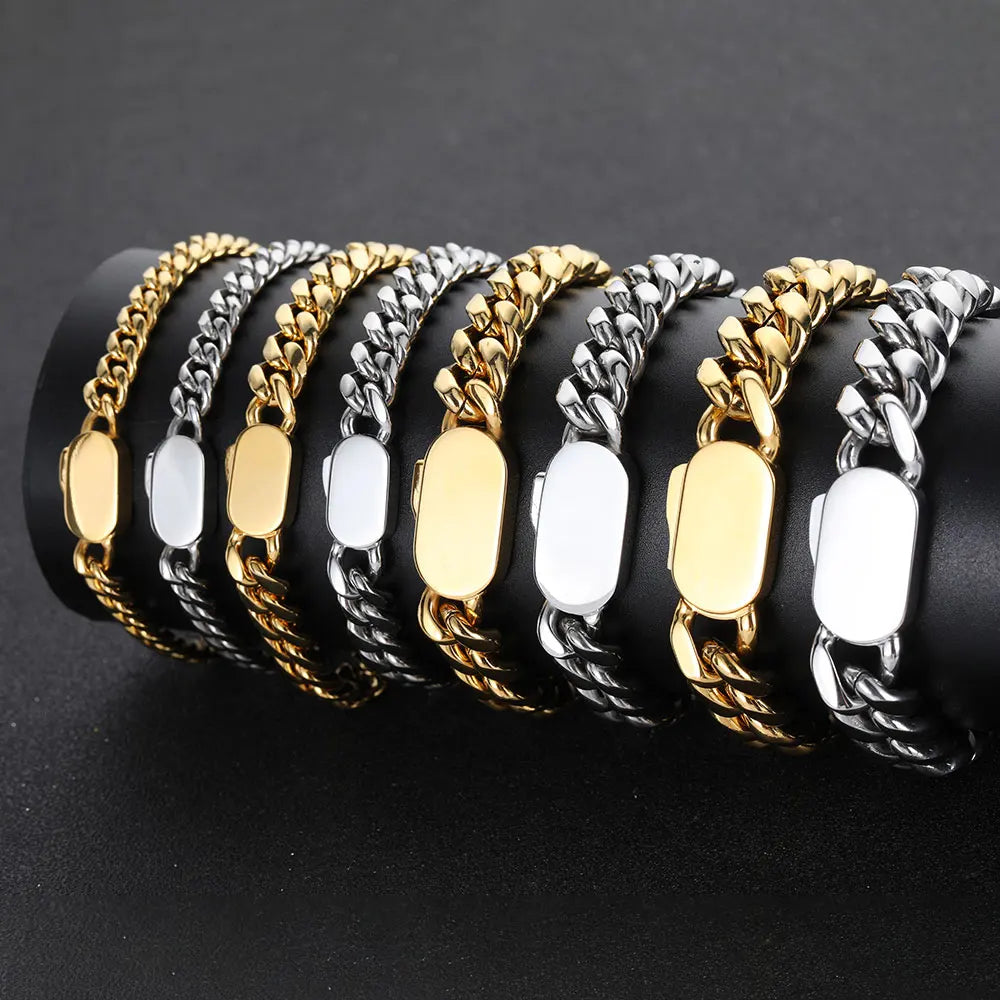 Miami Stainless Steel Gold Plated Bracelet