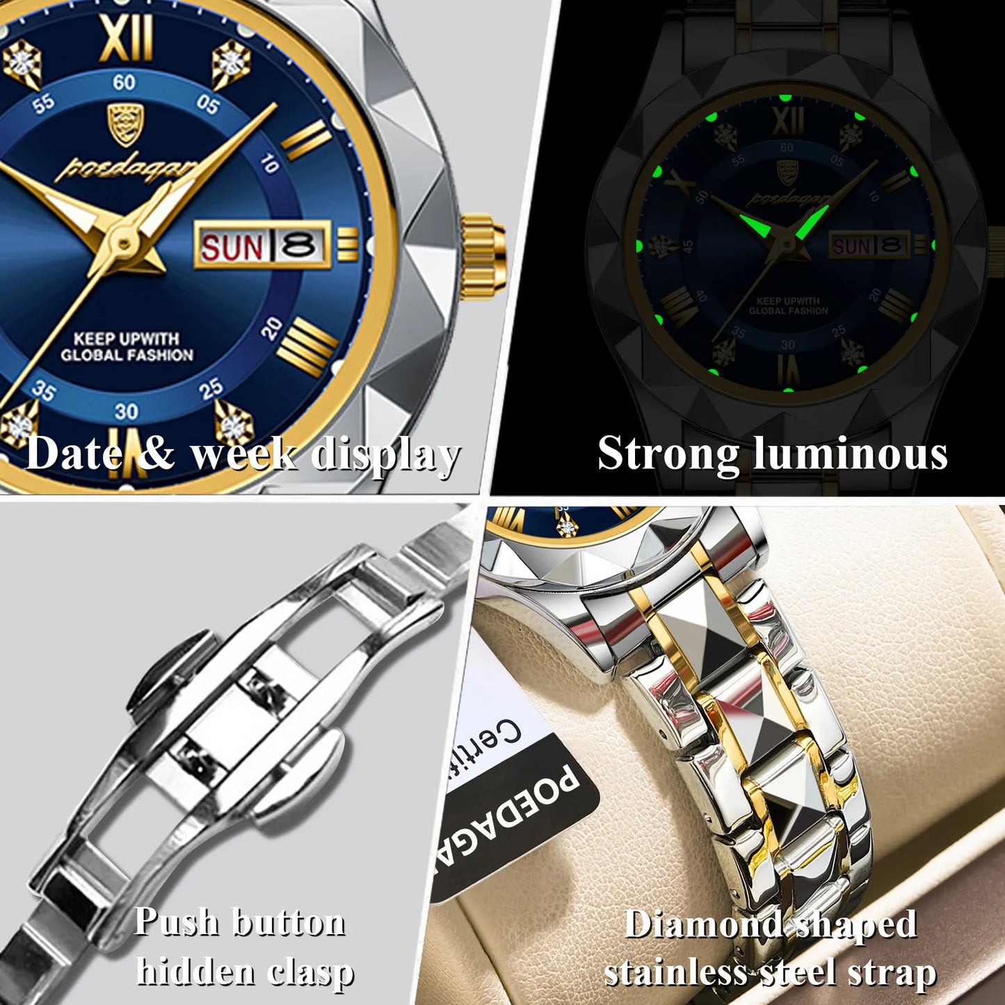 Luxury Luminous Waterproof  Watch