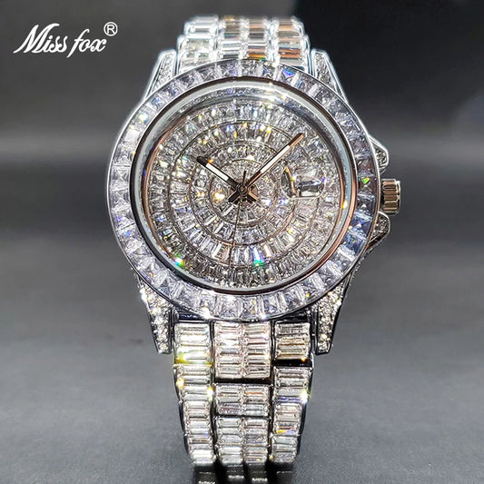 Baguette Full Ice Diamond Watch