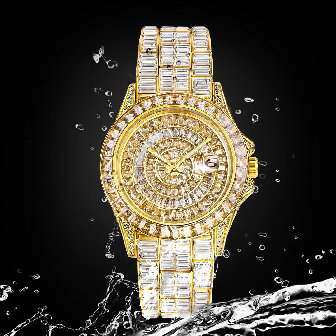 Baguette Full Ice Diamond Watch