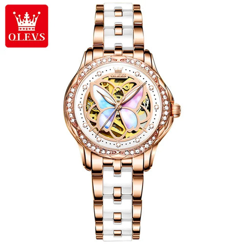 OLEVS Colorful Fritillary Mechanical Watch