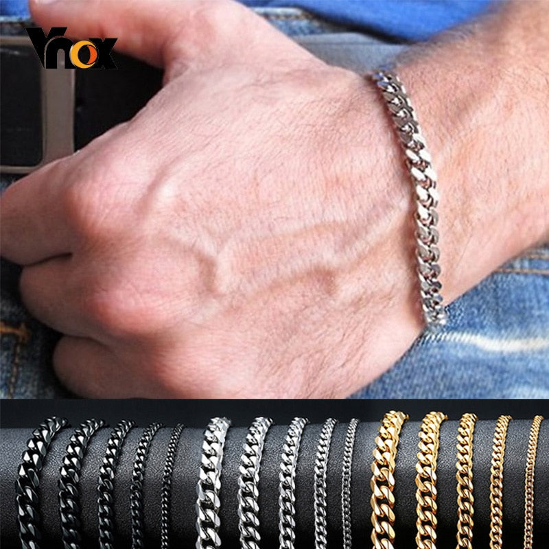 Stainless Steel Miami Chain Bracelet