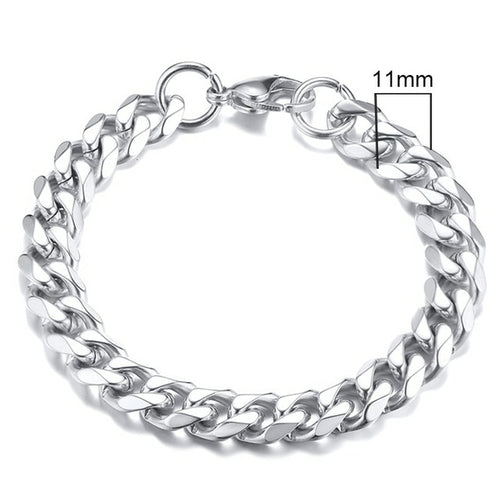 Stainless Steel Miami Chain Bracelet