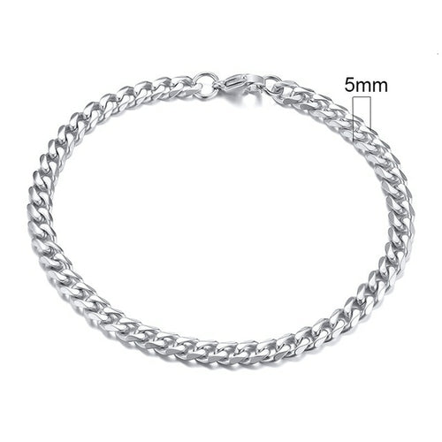 Stainless Steel Miami Chain Bracelet