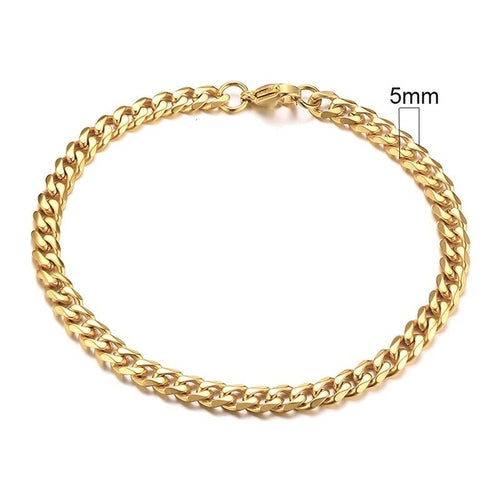 Stainless Steel Miami Chain Bracelet