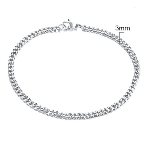 Stainless Steel Miami Chain Bracelet