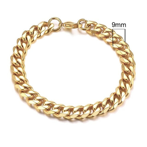 Stainless Steel Miami Chain Bracelet