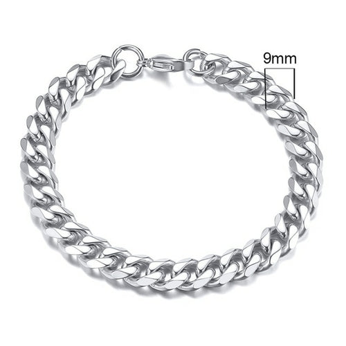 Stainless Steel Miami Chain Bracelet