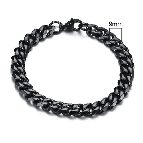 Stainless Steel Miami Chain Bracelet