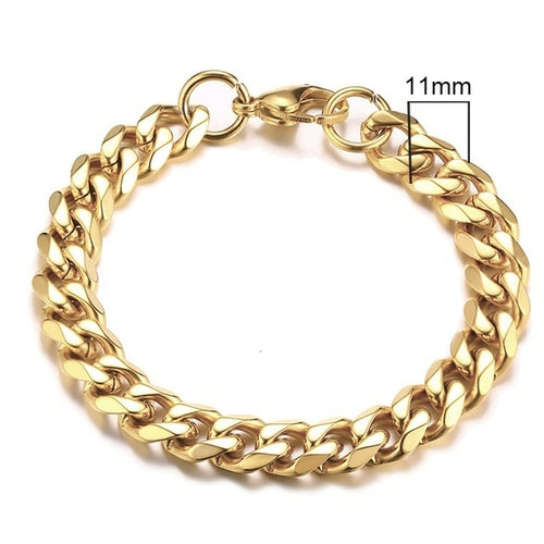 Stainless Steel Miami Chain Bracelet