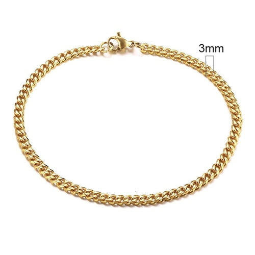 Stainless Steel Miami Chain Bracelet