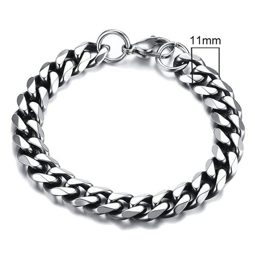 Stainless Steel Miami Chain Bracelet